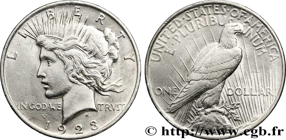 UNITED STATES OF AMERICA 1 Dollar type Peace 1923 Philadelphie XF 