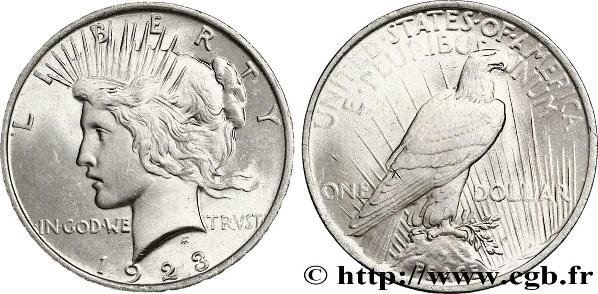 STATI UNITI D AMERICA 1 Dollar type Peace 1923 Philadelphie MS 