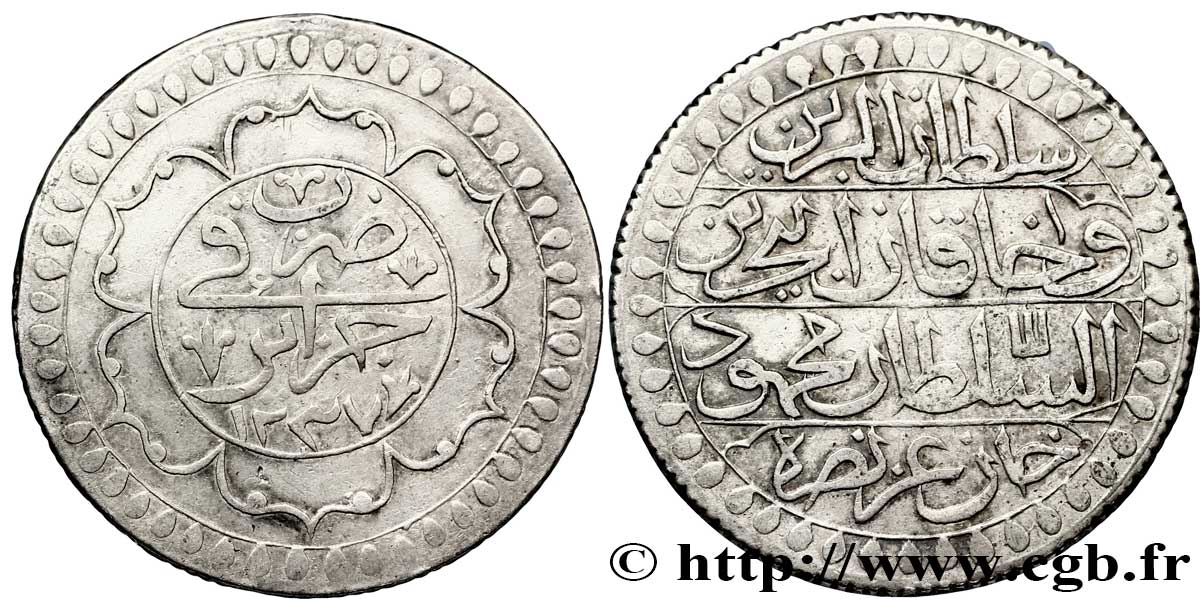 ALGÉRIE 2 Budju au nom de Mahmud II AH 1237 1822 Alger TTB 