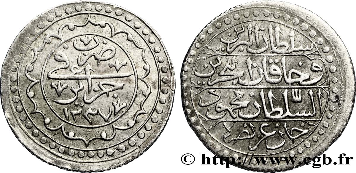 ARGELIA 1 Budju au nom de Mahmud II AH 1237 1821 Alger MBC 