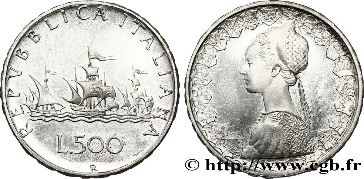 ITALY 500 Lire “caravelles” 1970 Rome - R MS 