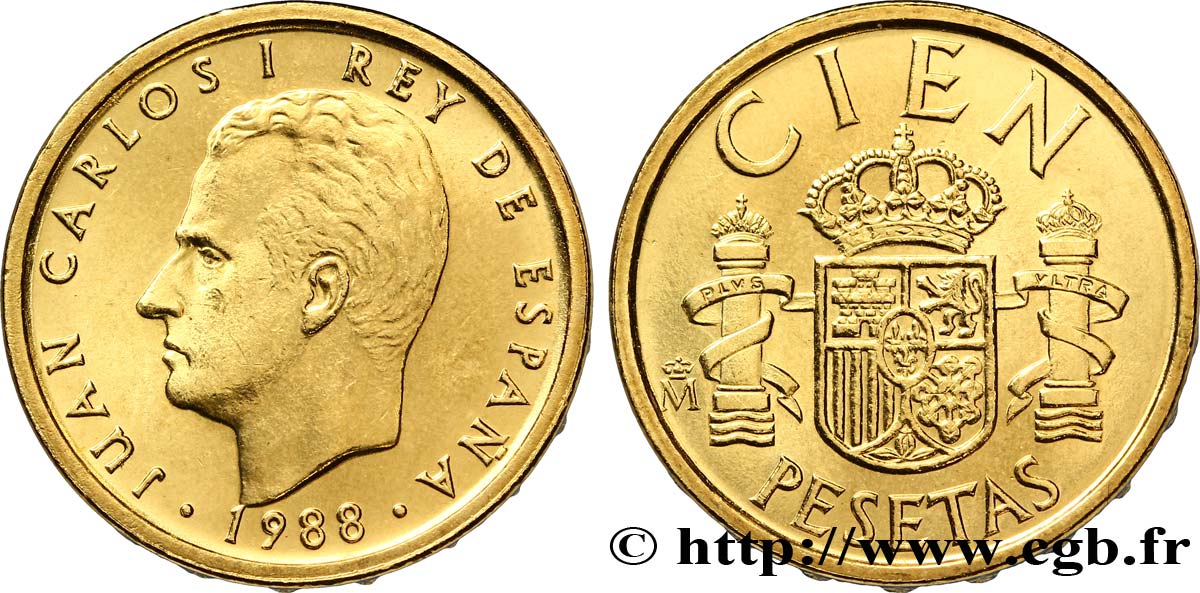 SPAIN 100 Pesetas Juan Carlos I 1988  MS 
