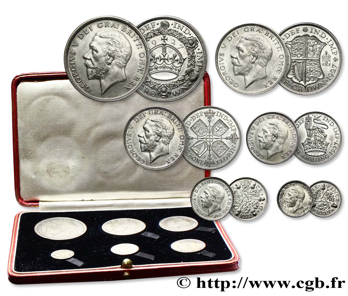 VEREINIGTEN KÖNIGREICH Set de 6 Monnaies Georges V 1927  fST 