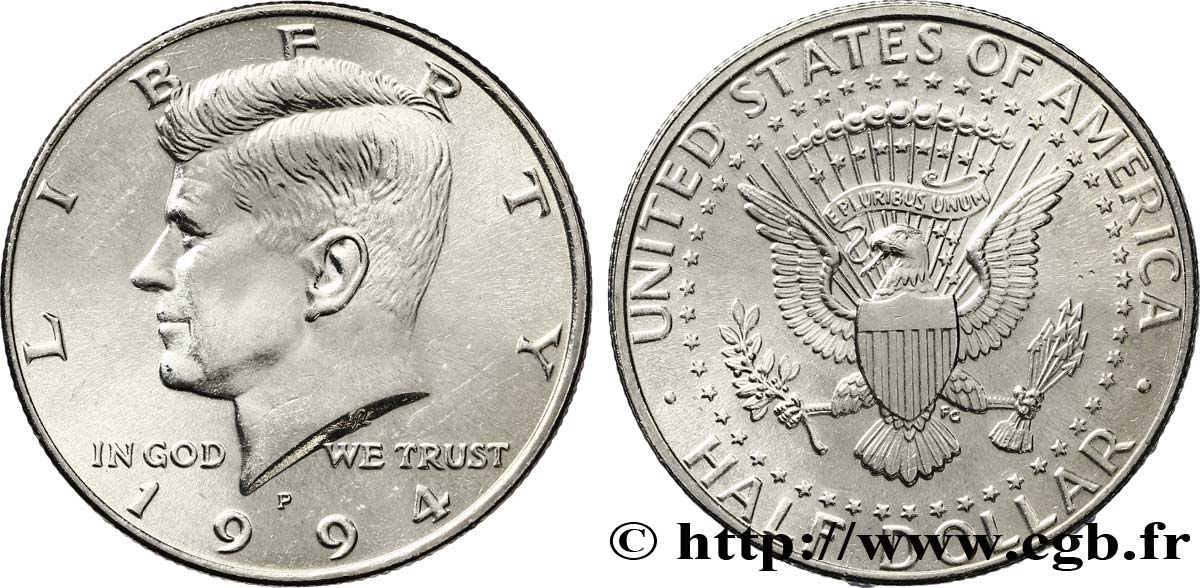 UNITED STATES OF AMERICA 1/2 Dollar Kennedy 1994 Philadelphie - P MS 