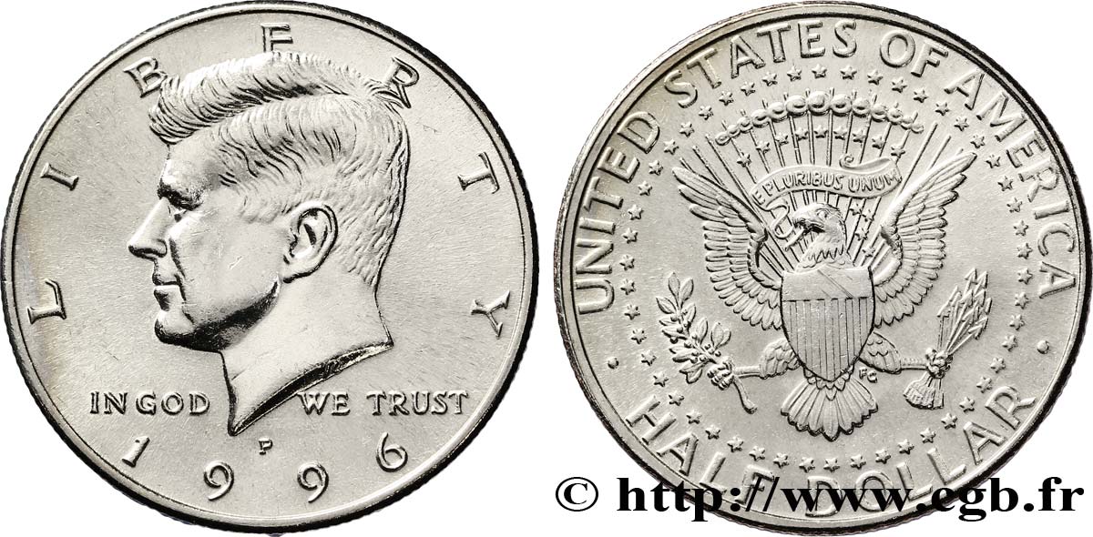 ESTADOS UNIDOS DE AMÉRICA 1/2 Dollar Kennedy 1996 Philadelphie - P SC 