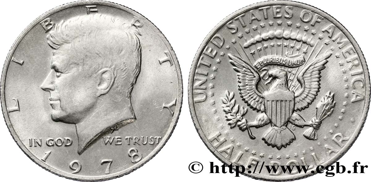 STATI UNITI D AMERICA 1/2 Dollar Kennedy 1978 Philadelphie MS 