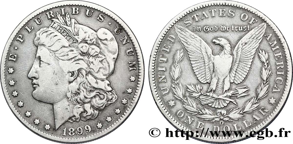 ESTADOS UNIDOS DE AMÉRICA 1 Dollar type Morgan 1899 Nouvelle-Orléans - O BC+ 