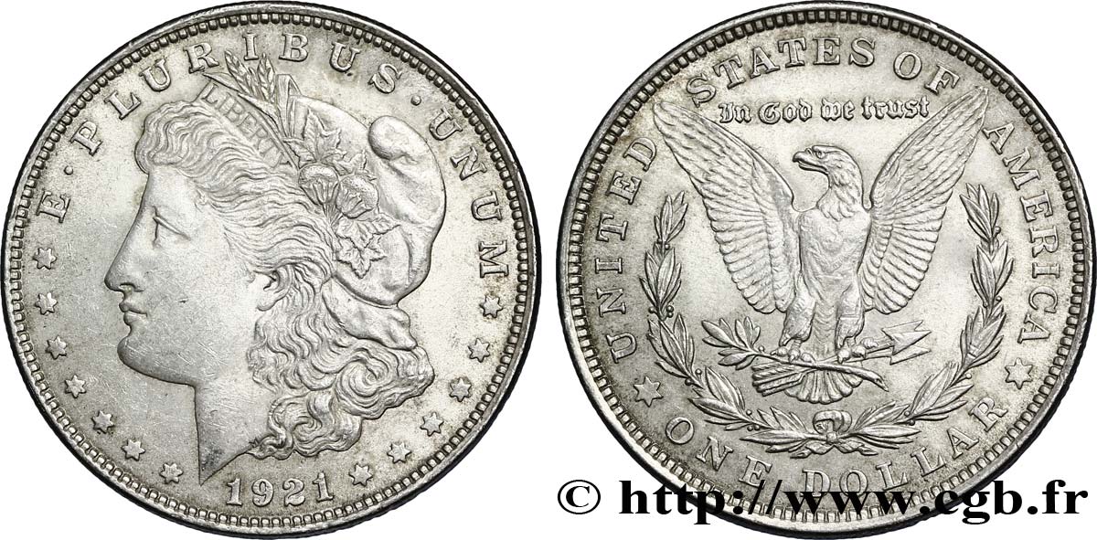 STATI UNITI D AMERICA 1 Dollar type Morgan 1921 Philadelphie BB 
