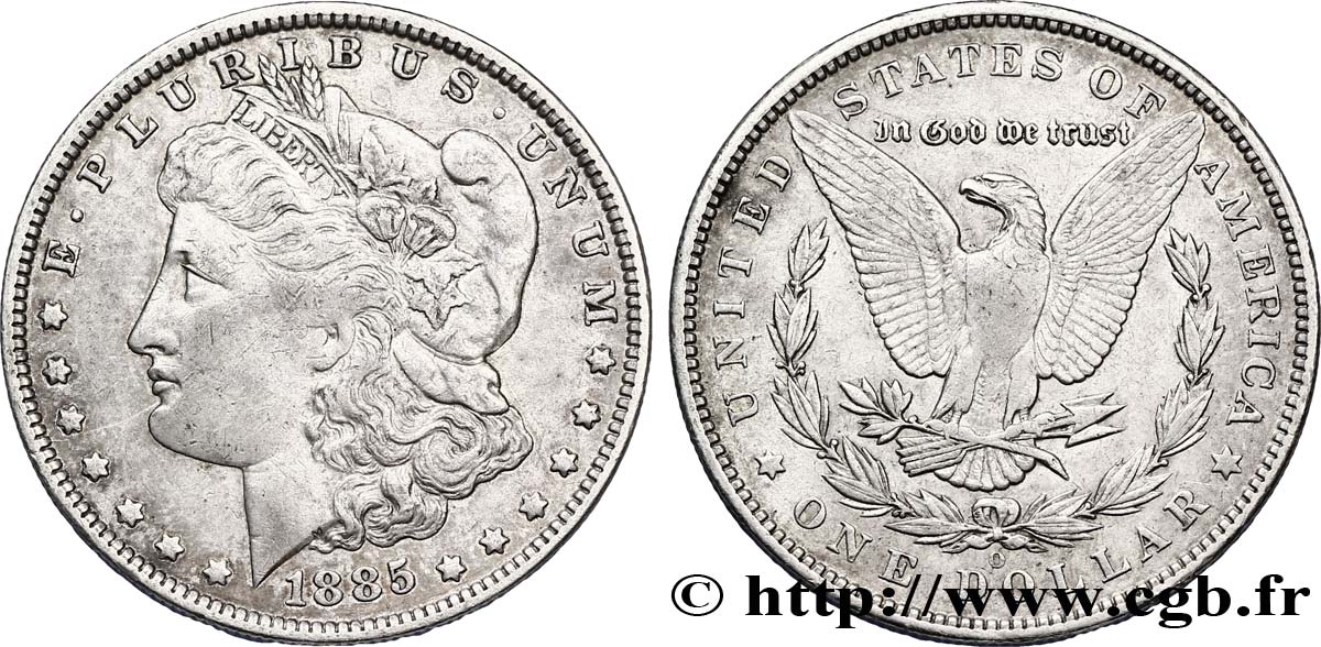 ÉTATS-UNIS D AMÉRIQUE 1 Dollar Morgan 1885 Nouvelle-Orléans TTB+ 