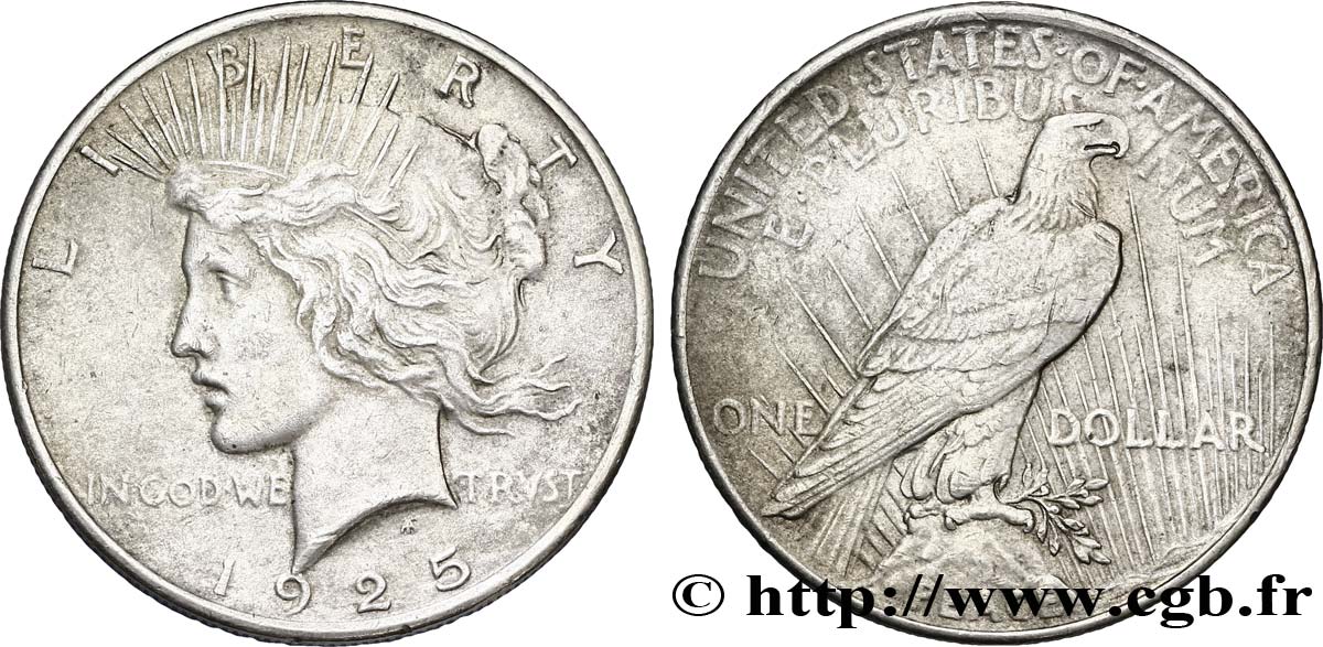 UNITED STATES OF AMERICA 1 Dollar type Peace 1925 Philadelphie XF 