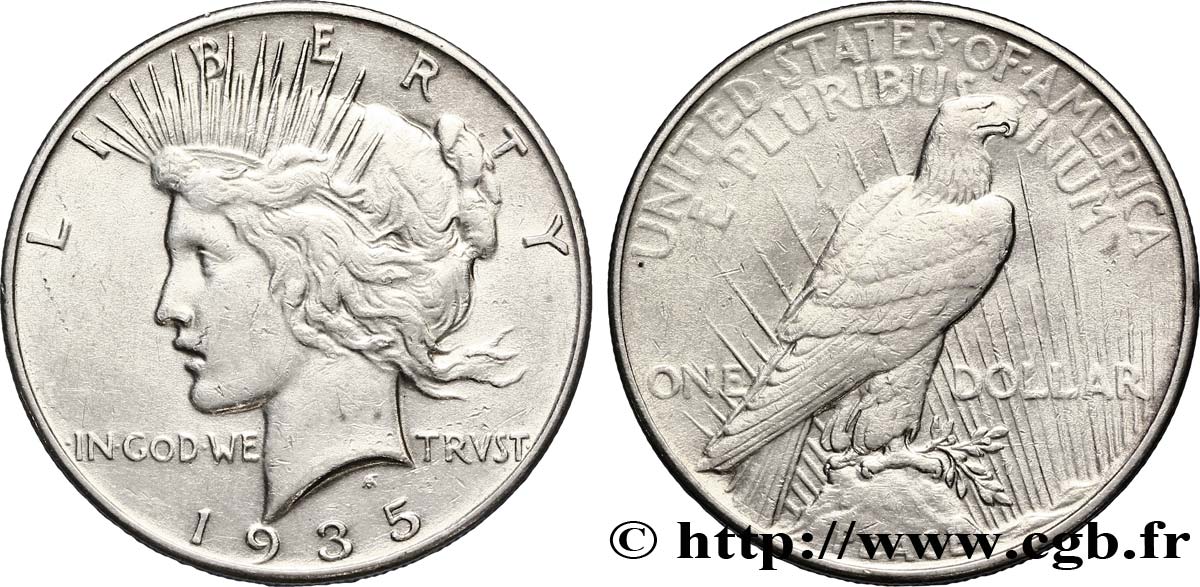 UNITED STATES OF AMERICA 1 Dollar type Peace 1935 Philadelphie XF 