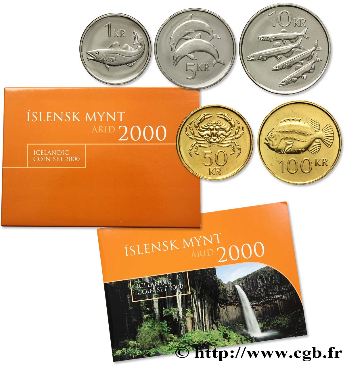 ISLANDE Série 5 Monnaies 2000  FDC 