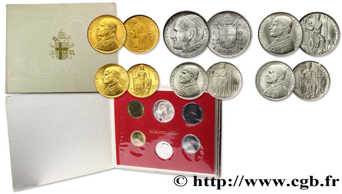 VATICAN ET ÉTATS PONTIFICAUX Série 6 monnaies Jean-Paul II an I 1979 Rome FDC 
