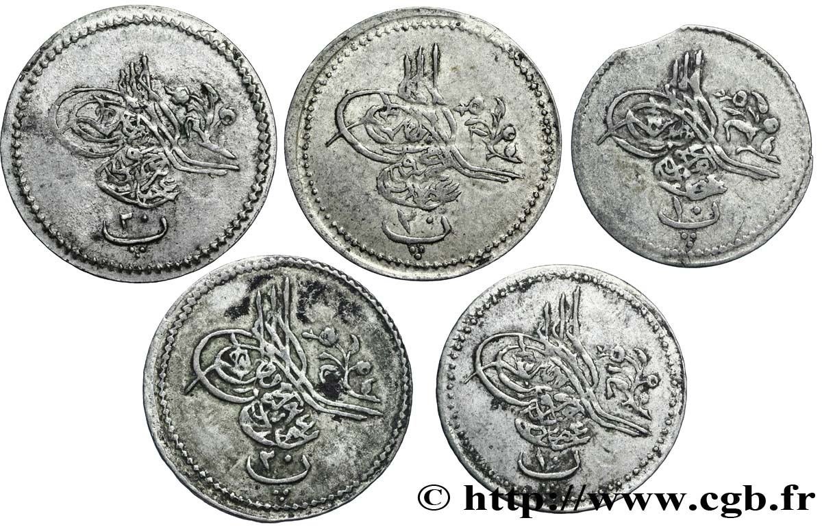 TURCHIA Lot de 5 pièces divisionnaires n.d Constantinople BB 
