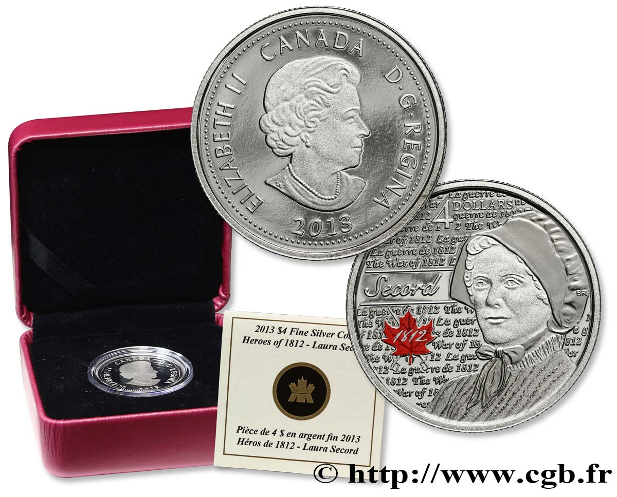 CANADA 4 Dollars Proof Laura Secord 2013  MS 