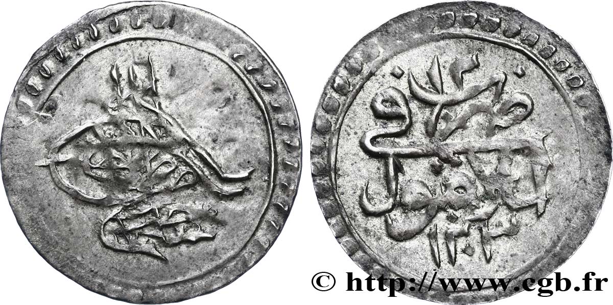 TURKEY 1 Para frappe au nom de Selim III AH1203 an 12 1799 Istanbul AU 