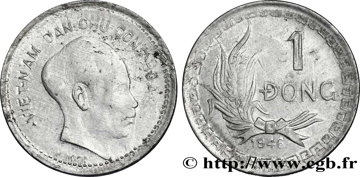 VIETNAM 1 Dong Ho Chi Minh 1946  VF 