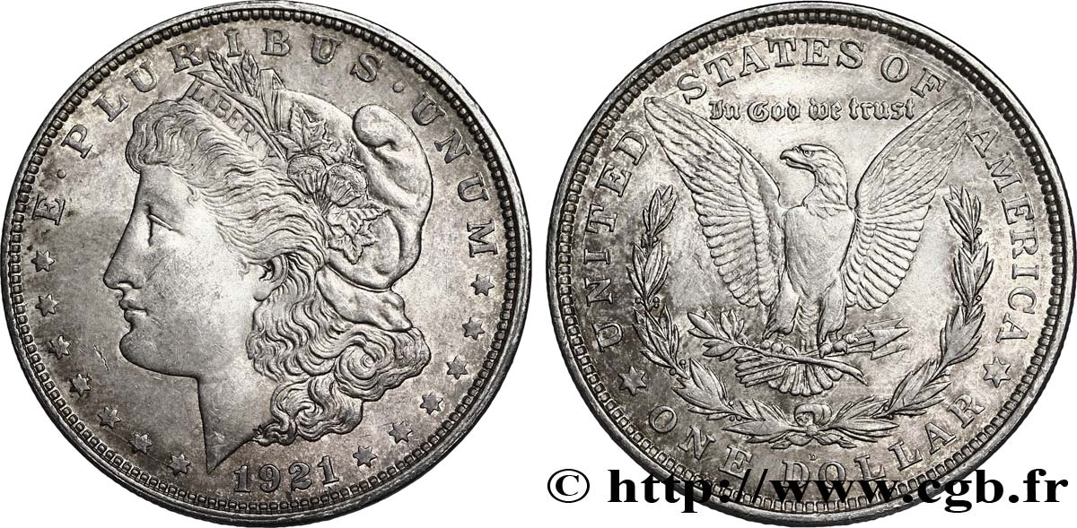 ESTADOS UNIDOS DE AMÉRICA 1 Dollar type Morgan 1921 Denver EBC 
