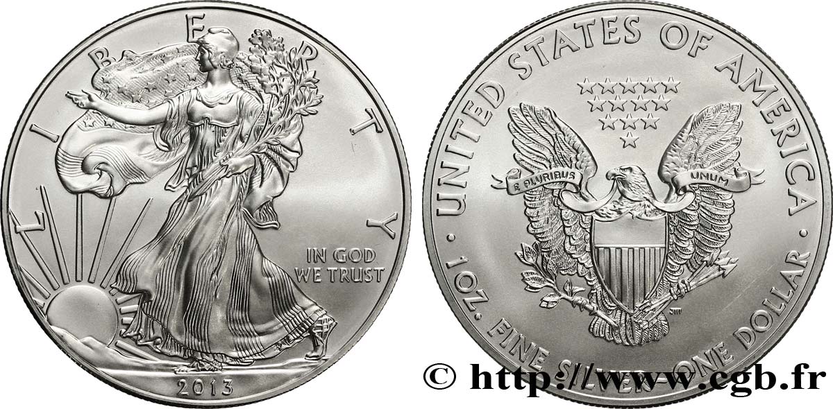 UNITED STATES OF AMERICA 1 Dollar (1 Once) type Liberty Silver Eagle 2012 West Point MS 