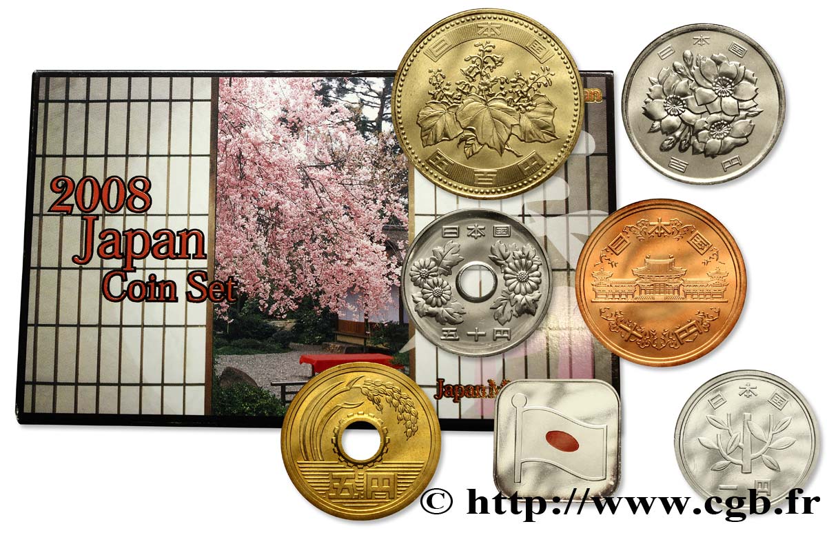 JAPAN Série 6 monnaies 2008  MS 