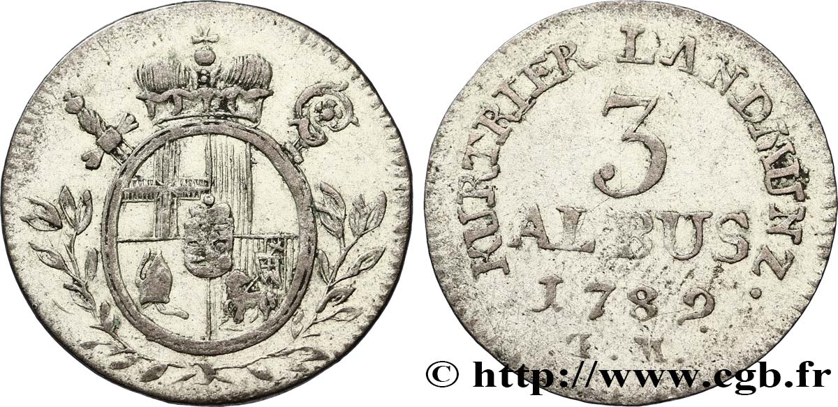 GERMANIA - TREVIRI 3 Albus 1789  q.BB 