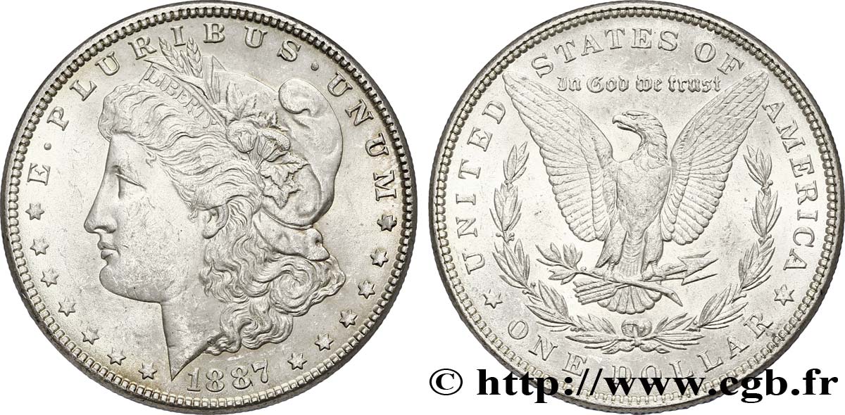 STATI UNITI D AMERICA 1 Dollar type Morgan 1887 Philadelphie SPL 