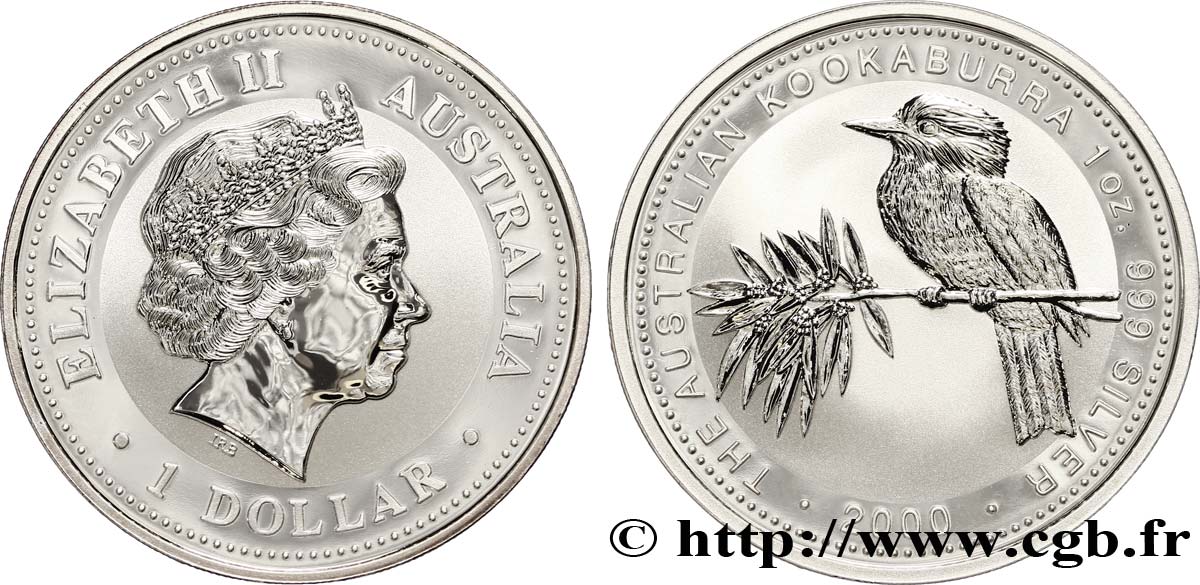 AUSTRALIA 1 Dollar Proof Kookaburra 2000  MS 