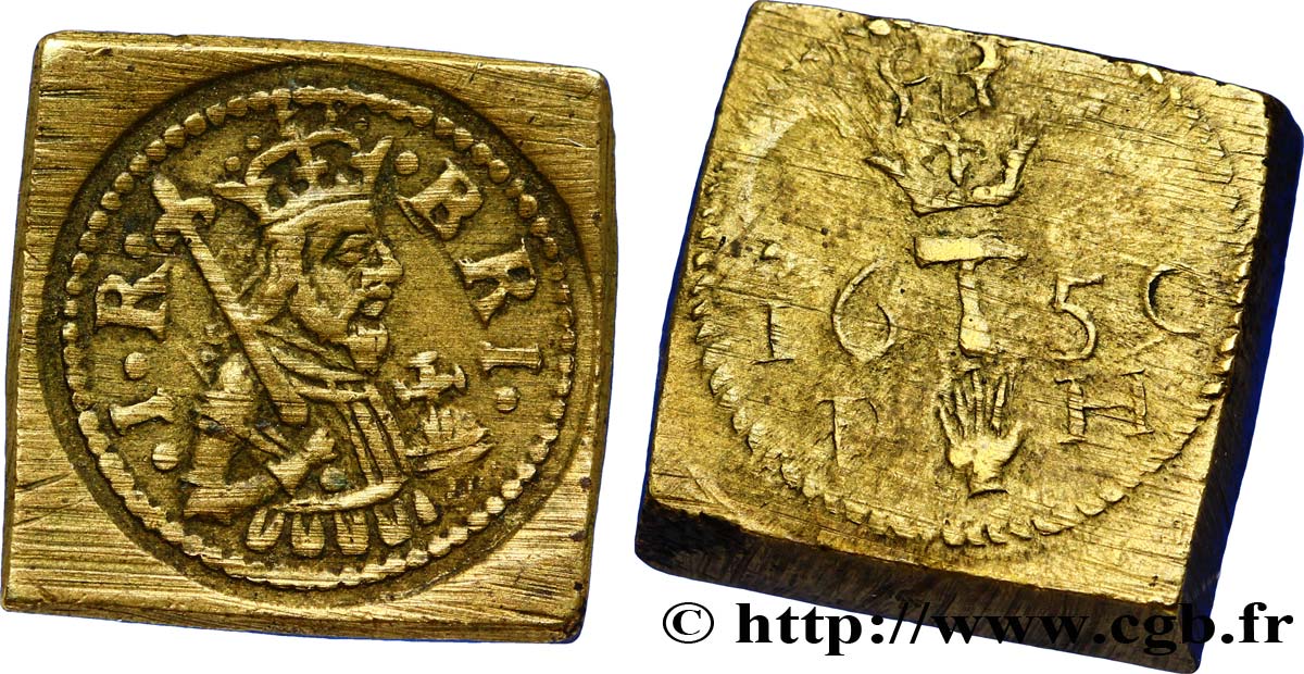 ENGLAND - KINGDOM OF ENGLAND - JAMES I Poids monétaire pour le souverain d’or ou unite 1650 Anvers AU/VF 