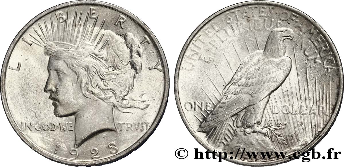 UNITED STATES OF AMERICA 1 Dollar type Peace 1923 Philadelphie AU 