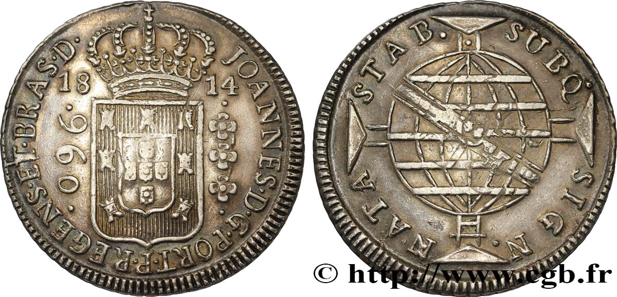 BRAZIL 960 Reis Jean VI (Joao) 1814 Indéterminé AU 