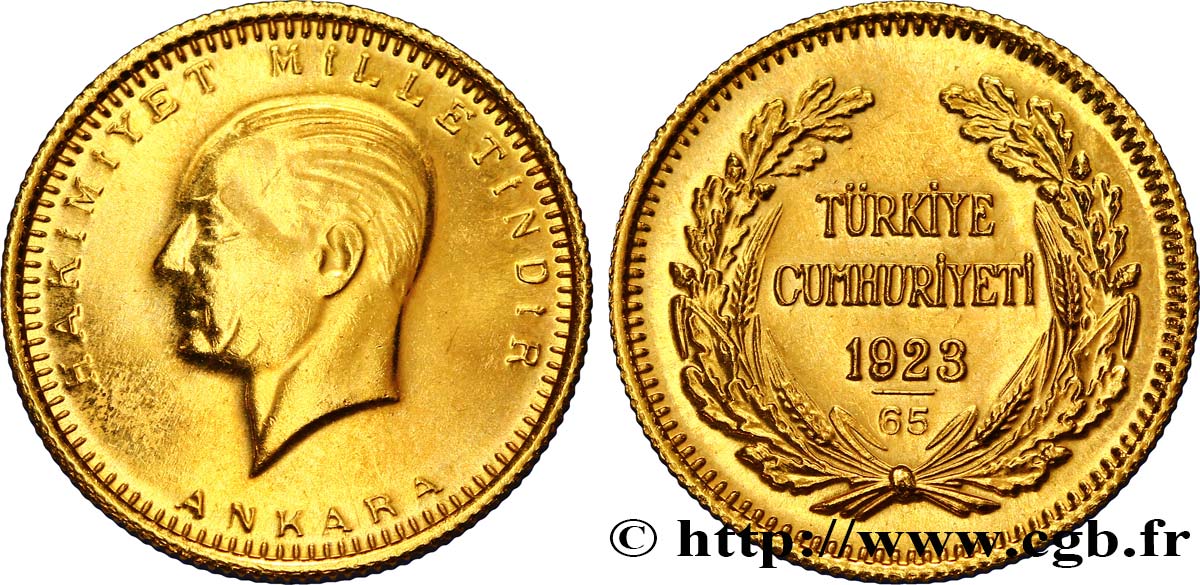 TURQUíA 100 Kurush or Kemal Ataturk 1923, An 32 1945 Ankara EBC 