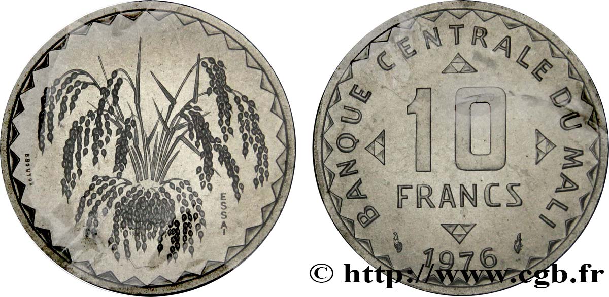 MALí Essai de 10 Francs 1976 Paris FDC70 