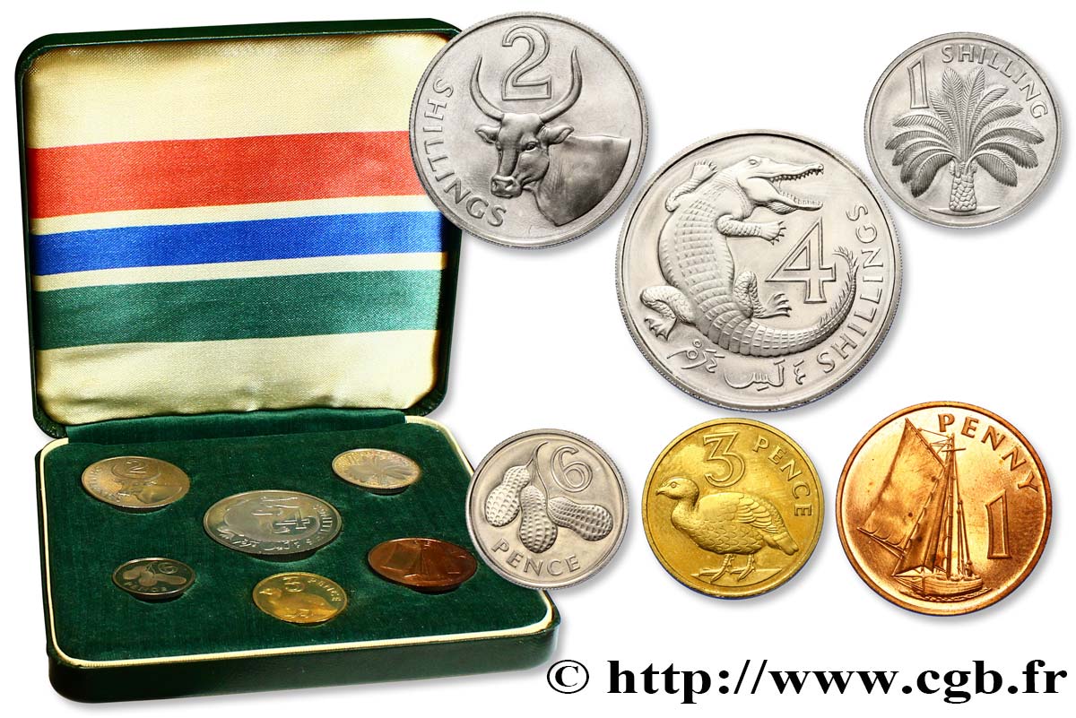 GAMBIA PROOF set 1966 1966  VZ 