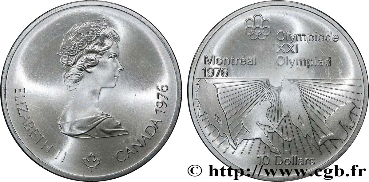 CANADA 10 Dollars JO Montréal 1976 hockey sur gazon 1976  MS 
