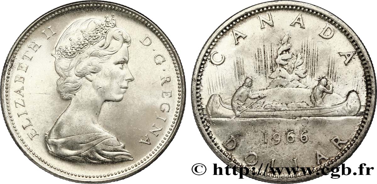 CANADá
 1 Dollar Elisabeth II 1966  SC 