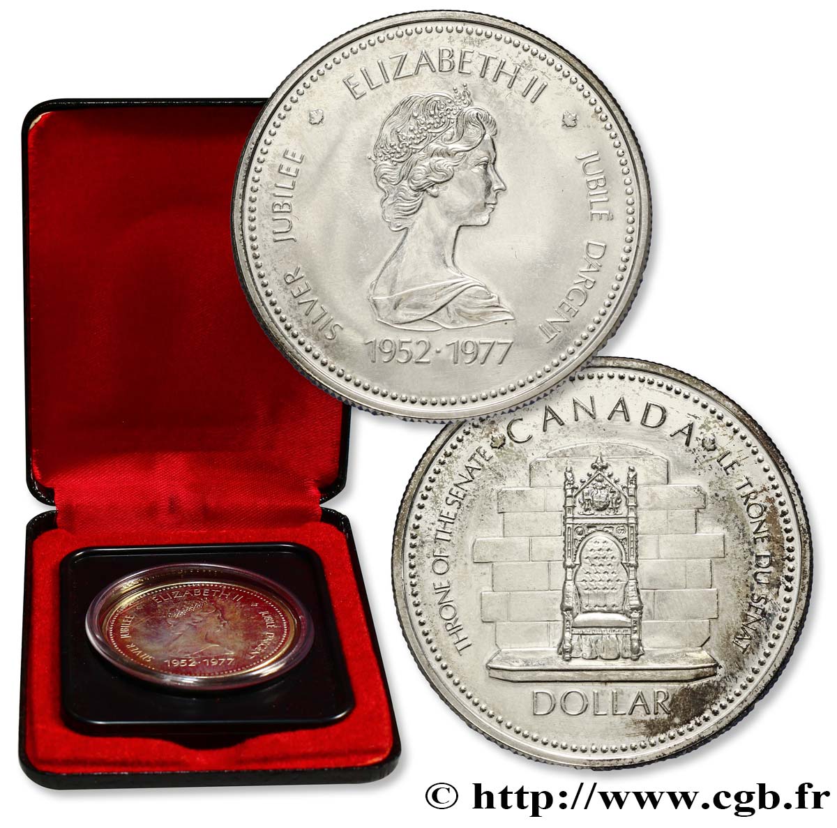 CANADA 1 Dollar Jubilé d’Elisabeth II 1977  AU 