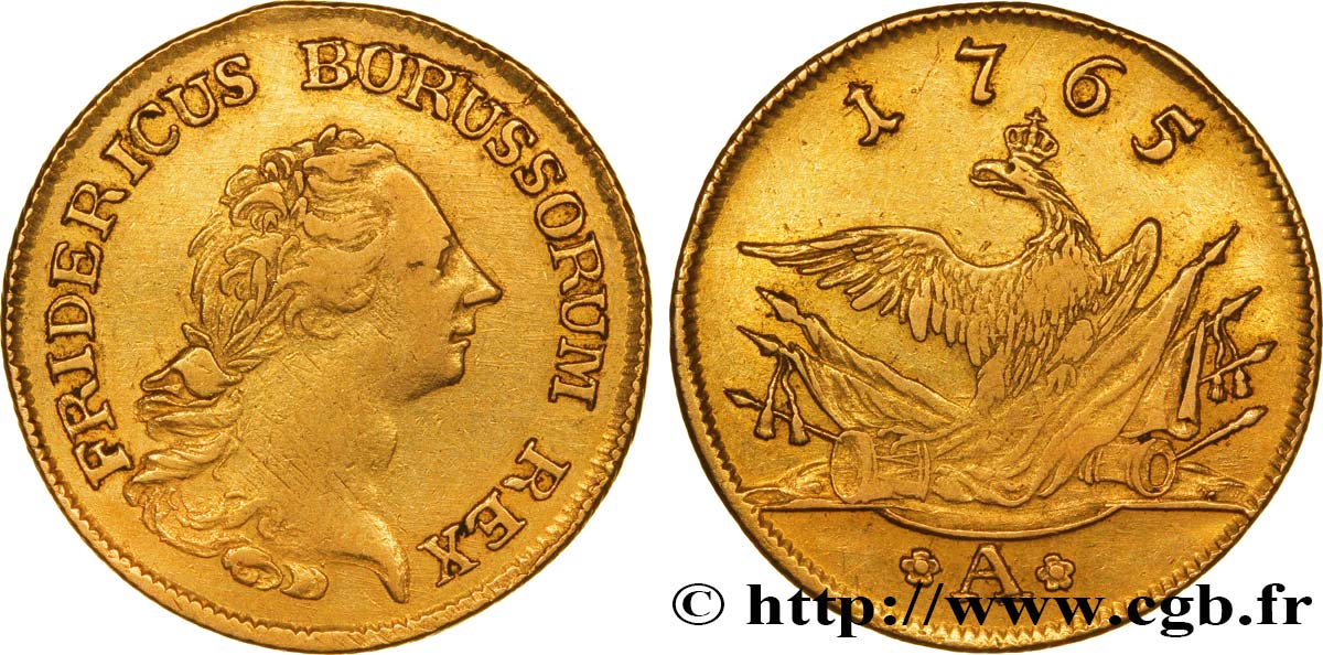 ALEMANIA - PRUSIA 2 Frederick d’or (10 Thalers) 1765 Berlin MBC 