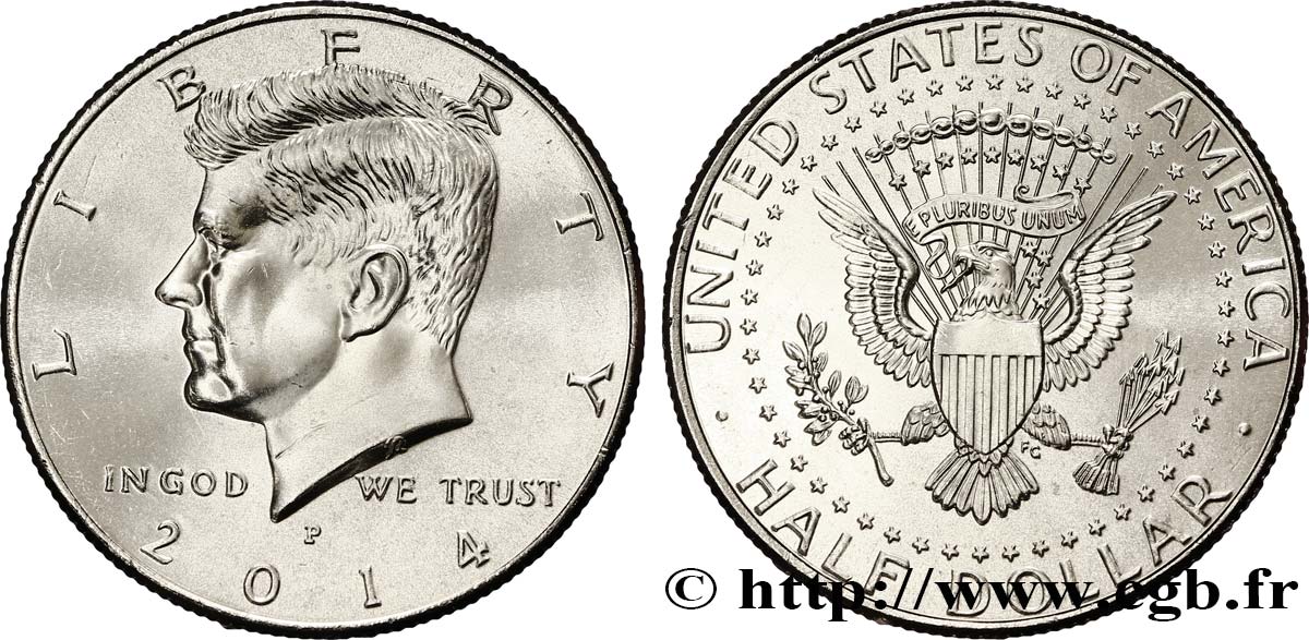 STATI UNITI D AMERICA 1/2 Dollar Kennedy 2014 Philadelphie - P MS 