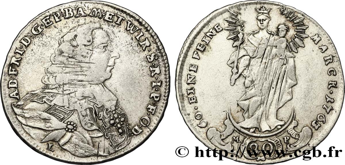 GERMANIA - WÜRZBURG 20 Kreuzer 1763  BB 