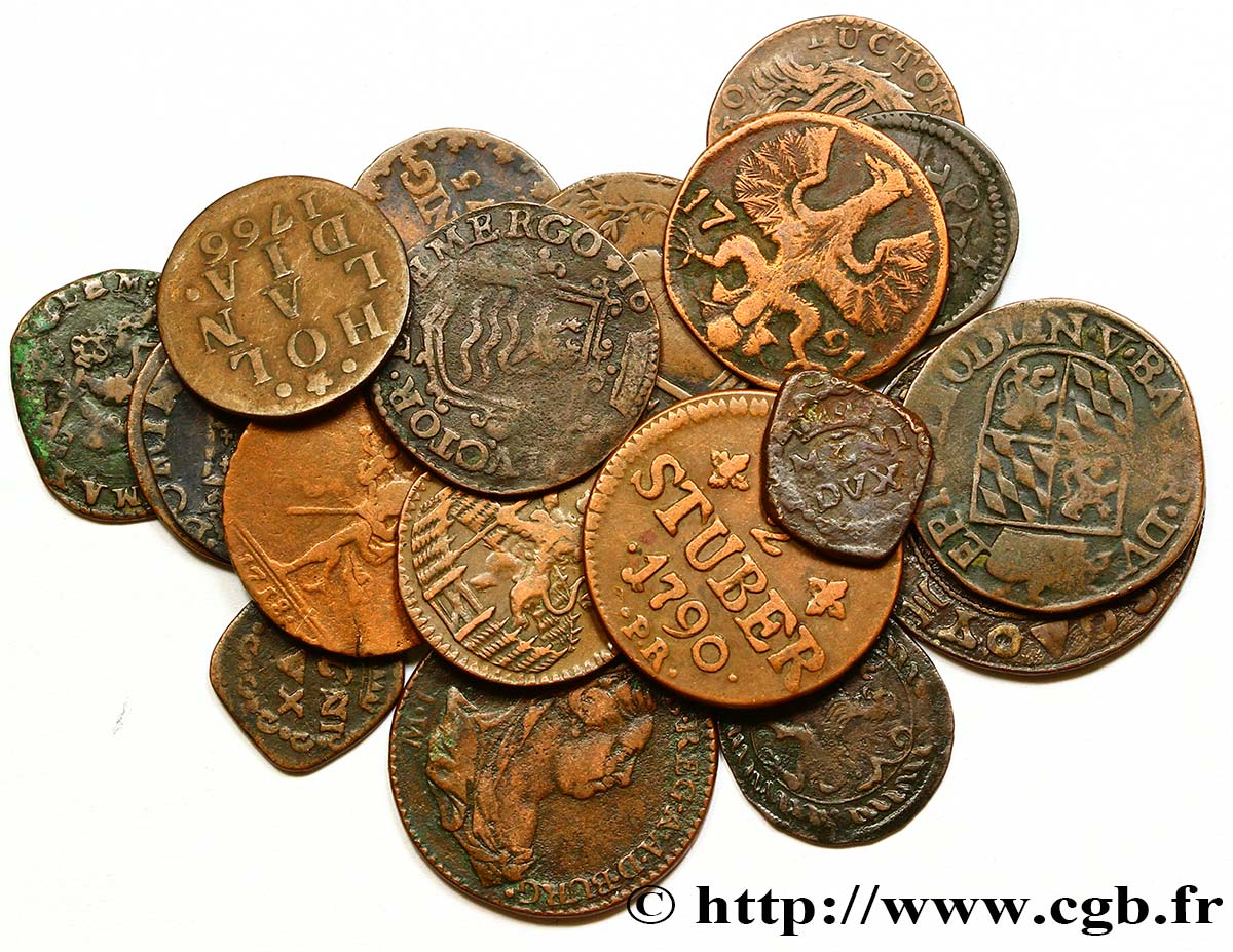 WORLD COINS LOTS Lot de 20 Monnaies en cuivre n.d - VF 