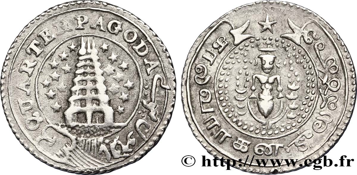INDE 1/4 de Pagode 1808 Madras TTB 