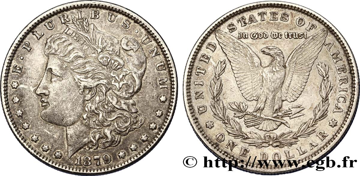 ESTADOS UNIDOS DE AMÉRICA 1 Dollar type Morgan 1879 Philadelphie MBC+ 