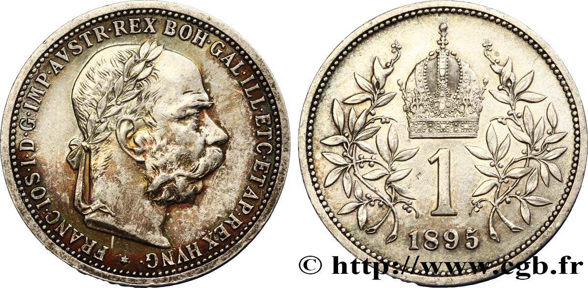 HUNGARY 1 Corona François-Joseph 1895 Kremnitz XF 