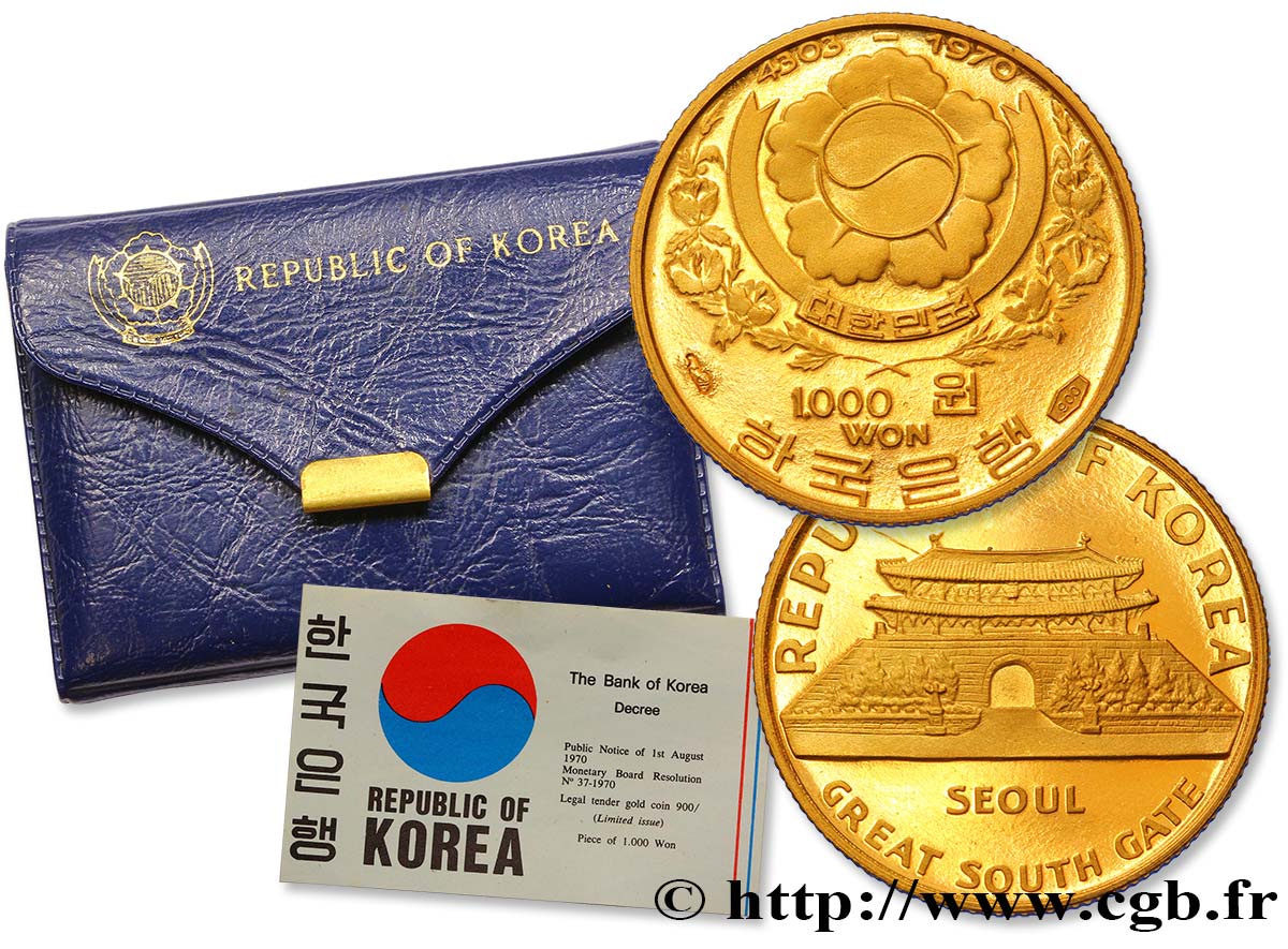 SOUTH KOREA  1000 Won 1970  MS 