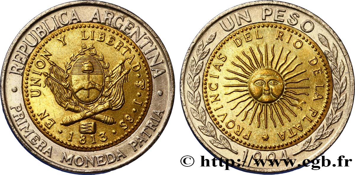 ARGENTINA 1 Peso 1994  EBC 