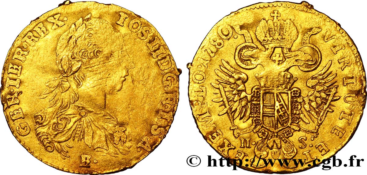 ÖSTERREICH Ducat d or Jospeh II 1780  fSS 