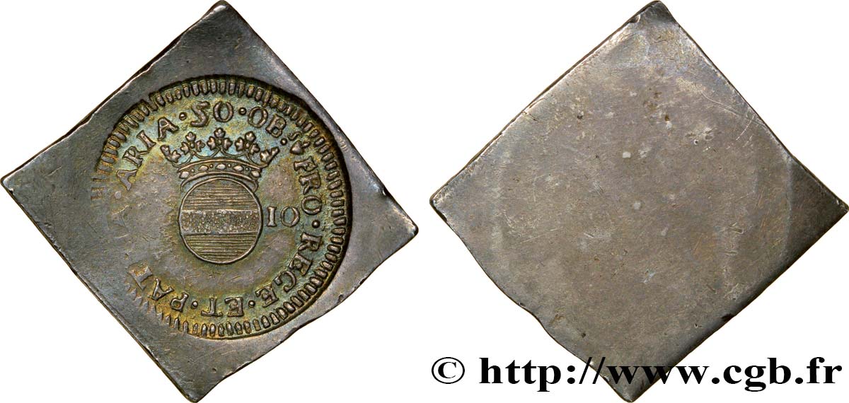 ARTOIS - SIEGE OF AIRE-SUR-LA-LYS 50 sols - Monnaie obsidionale 1710 Aire AU 