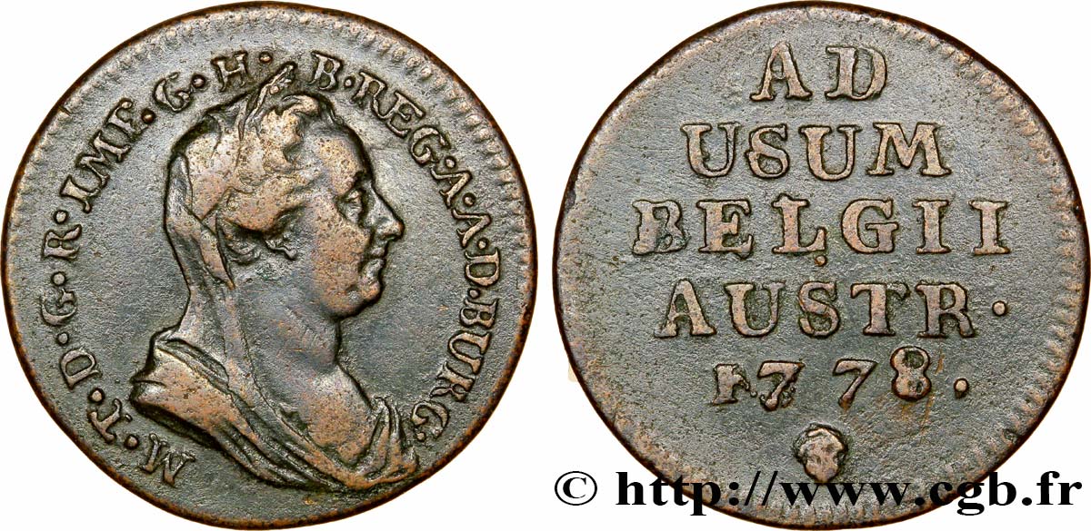 BELGIO - PAESI BASSI AUSTRIACI 1 Liard Marie-Thérèse 1778 Bruxelles q.BB 