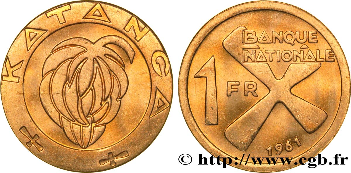 KATANGA 1 Franc 1961  fST 