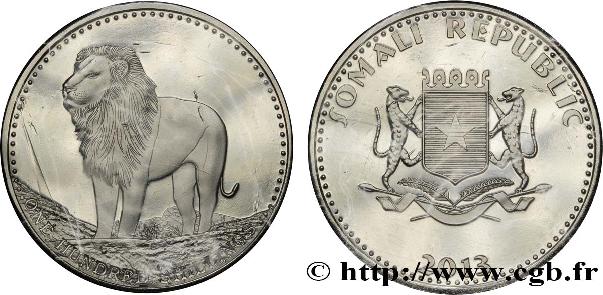 SOMALIA 100 Shillings emblème lion 2013  ST 